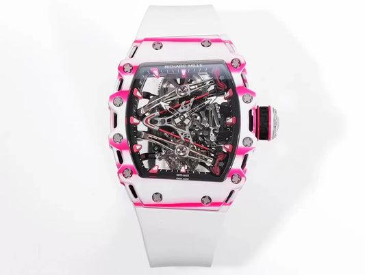 Richard Mille Bubba Watson 투르비용 RM38-02 1:1 Best 에디션 화이트 러버 스트랩