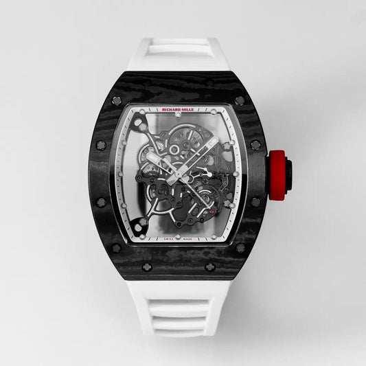 RICHARD MILLE RM055 Redesigned original 1:1 Best 에디션 BBR 팩토리 2024 화이트 Strap