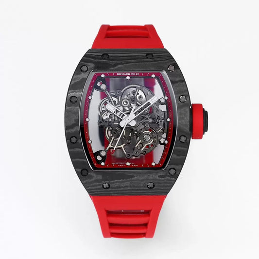 RICHARD MILLE RM055 Redesigned original 1:1 Best 에디션 BBR 팩토리 2024 Red Strap