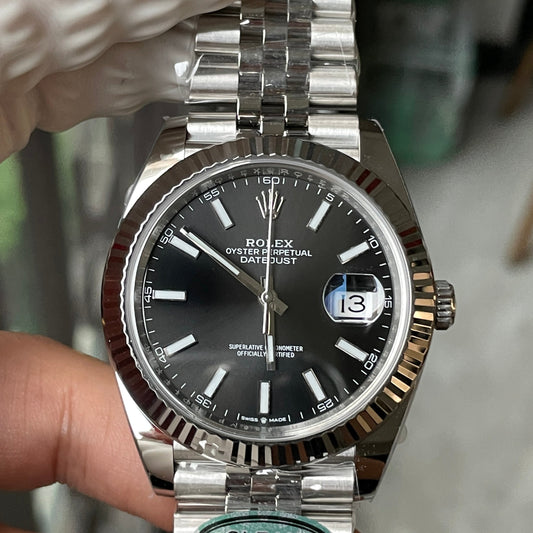 롤렉스 데이트저스트 41 mint M126334-0018 1:1 Best 에디션 Clean 팩토리 블랙 다이얼