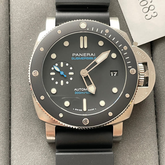 Panerai Submersible PAM00683 1:1 Best 에디션 VS 팩토리 블랙 다이얼 Swiss P9010