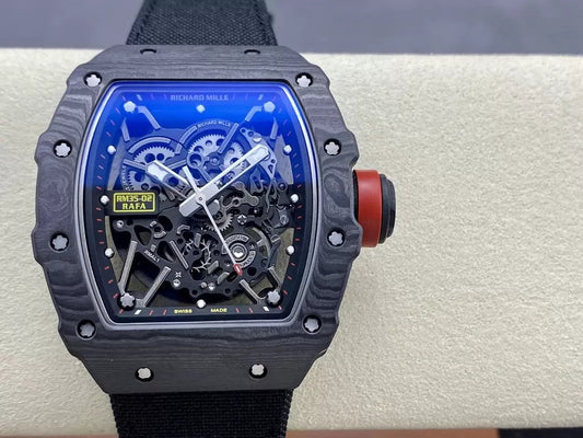 Richard Mille RM035-02 G+ 팩토리 RM3502 Carbon NTPT 블랙 Velcro Strap