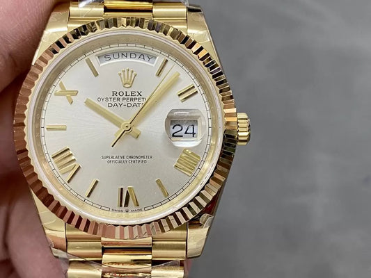 롤렉스 Day Date 40 m228238-0042 Silver Dial 1:1 Best 에디션 Counterweight Version 183 Gram QF 팩토리