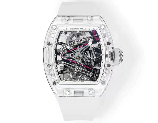 Richard Mille RM38-02 투르비용 Movement 1:1 Best 에디션 RM 팩토리 Transparent case 러버 스트랩