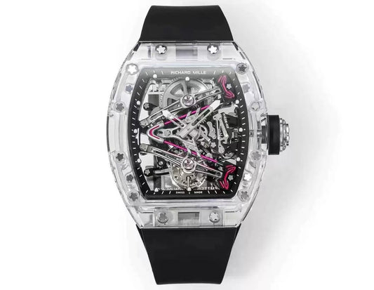 Richard Mille RM38-02 투르비용 Movement 1:1 Best 에디션 RM 팩토리 블랙 러버 스트랩