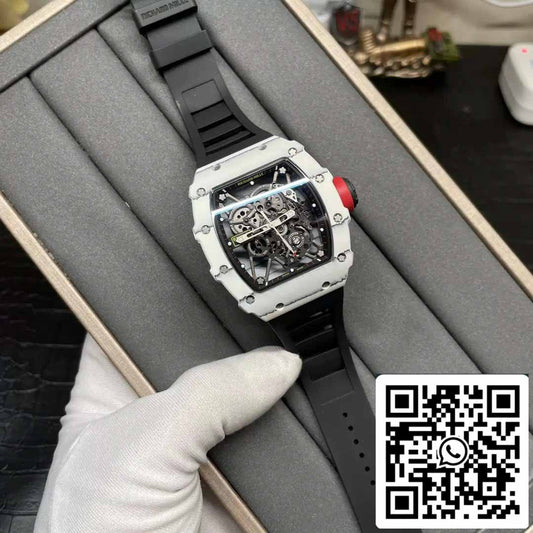 Richard Mille RM35-01 Sonic 팩토리 1:1 Best 에디션 화이트 Carbon NTPT 블랙 러버 스트랩