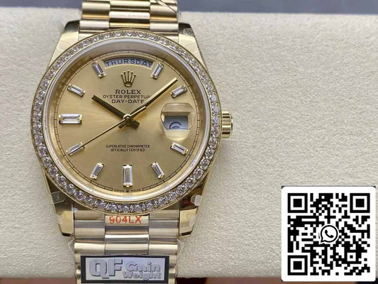 Rolex Day Date m228348rbr-0002 QF 팩토리 1:1 Best 에디션 V5 업그레이드 counterweight version