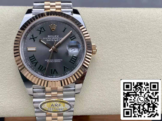 Rolex Datejust 41 126331 Wimbledon Dial Jubilee Strap ARF 팩토리 1:1 Best 에디션 electroplated with 18k gold