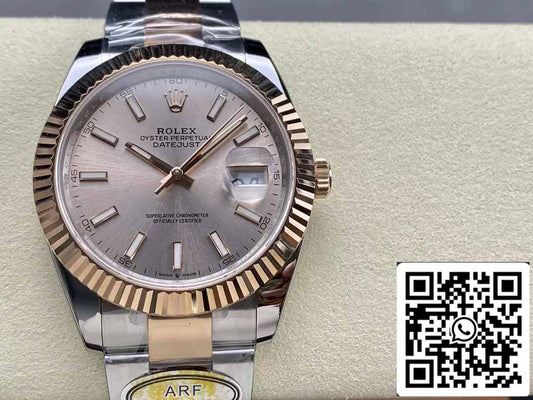 Rolex Datejust 126331-0009 Oyster Strap ARF 팩토리 1:1 Best 에디션 electroplated with 18k gold