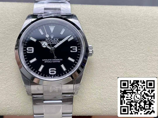 롤렉스 익스플로러 m124270-0001 36MM 1:1 Best 에디션 VS 팩토리 블랙 다이얼 Steel