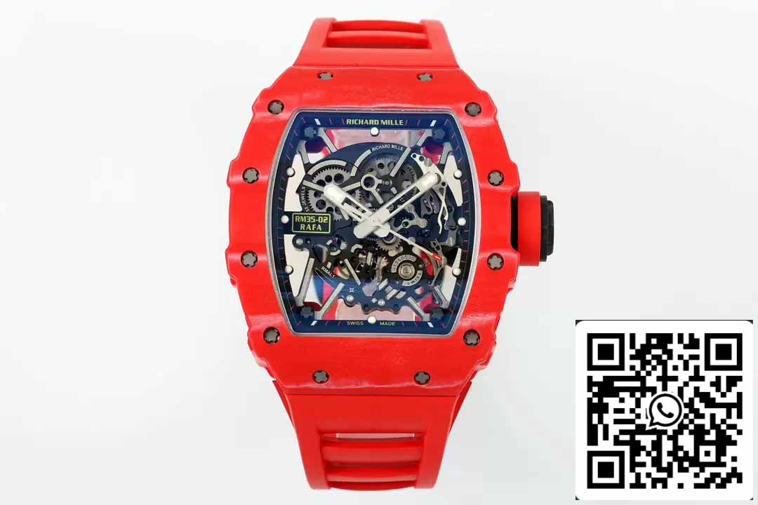 Richard Mille RM035-02 NTPT Carbon 1:1 Best 에디션 ZF 팩토리 Red Demon Version