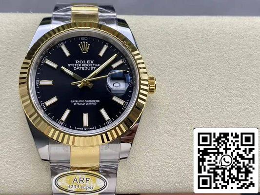 Rolex Datejust m126333-0013 Oyster Strap ARF 팩토리 1:1 Best 에디션 electroplated with 18k gold