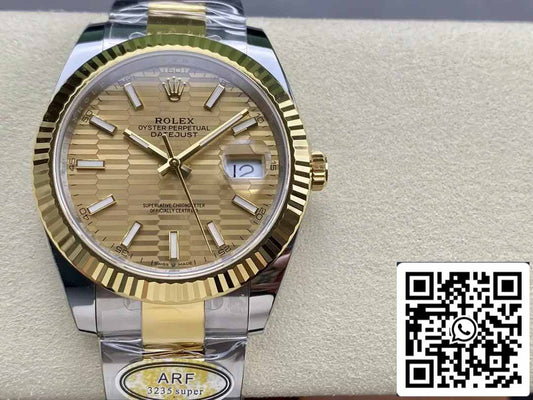 Rolex Datejust m126333-0009 Oyster Strap ARF 팩토리 1:1 Best 에디션 electroplated with 18k gold