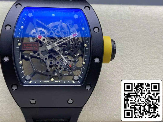 Richard Mille RM035 Rafa Americas 에디션 1:1 Best 에디션 Sonic 팩토리 V3 블랙 세라믹