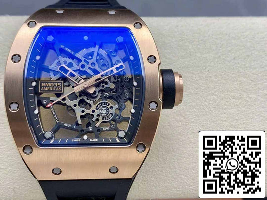 Richard Mille RM035 Toro Americas 에디션 1:1 Best 에디션 Sonic 팩토리 V3 로즈 골드
