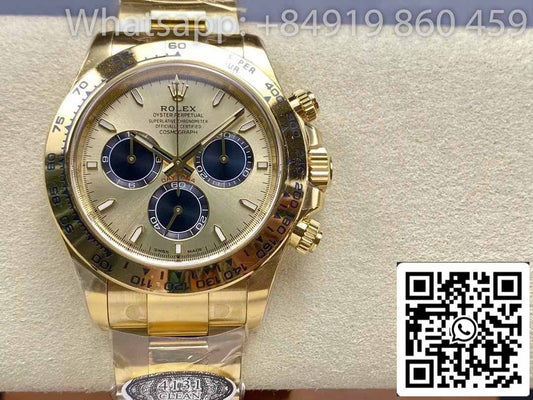 롤렉스 Cosmograph 데이토나 m126508-0006 Best Clone Clean 팩토리 4131 Movement 옐로 골드