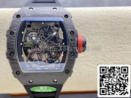 Richard Mille RM035-02 1:1 Best Clone R7 팩토리 NTPT Carbon Case 블랙 Strap