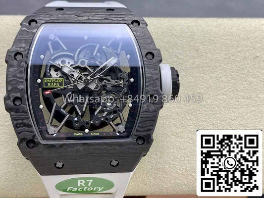 Richard Mille RM035-02 1:1 Best Clone R7 팩토리 NTPT Carbon Case 화이트 Strap