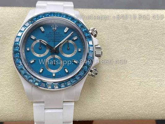 AET REMOULD 세라믹 رولكس دايتونا "أبو ظبي 블루" Bezel Stone 1:1 Best Clone 에디션