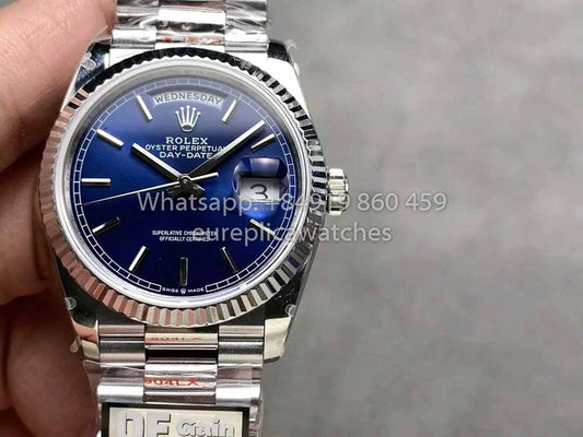 롤렉스 Day Date M128239 QF 팩토리 1:1 Best Clone 블루 Index Dial