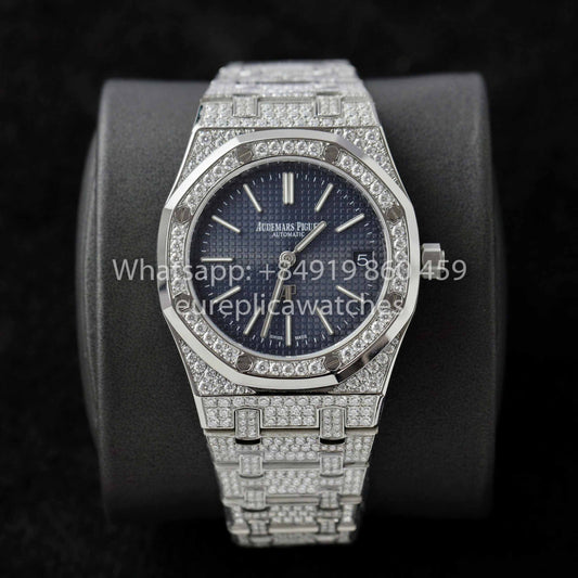 오데마 피게 로열 오크 15202ST.OO.1240ST.01 Custom Moissanite Diamonds 1:1 Best Clone
