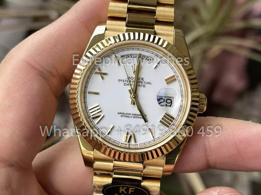 롤렉스 옐로 골드 Day Date 40 228238-0042 Sundust Dial 1:1 Best Clone KF 팩토리 215 جرام