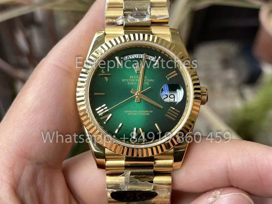 롤렉스 옐로 골드 Day Date 40 228238-0069 Yellow Dial 1:1 Best Clone KF 팩토리 215 جرام