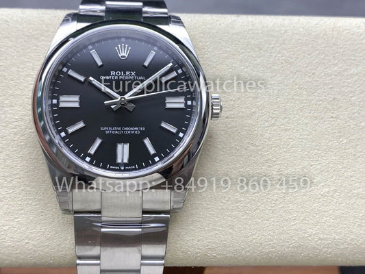 롤렉스 오이스터 Perpetual M124300-0002 41MM 1:1 Best Clone VS 팩토리 블랙 다이얼