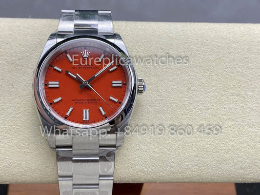 롤렉스 오이스터 Perpetual M126000-0007 36MM 1:1 Best Clone VS 팩토리 Red Dial