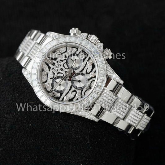 롤렉스 데이토나 116588TBR "Eye of the Tiger" 1:1 Best Clone Custom Moissanite