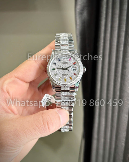 롤렉스 Day-Date 36 Ref: m128349rbr-0012 1:1 Best Clone QF 팩토리 Custom Watch