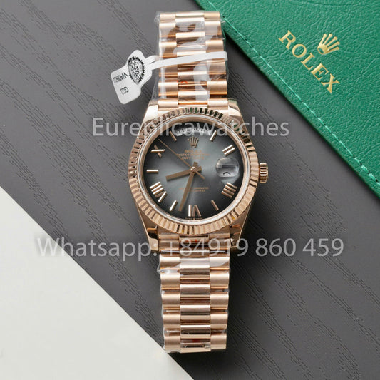 롤렉스 unveils the new Day-Date 40mm Slate Dial 2024 QF 팩토리 1:1 Best Clone Custom Gold Plated