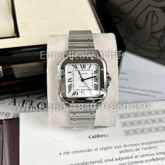 Cartier Santos WSSA0029 1:1 Best 에디션 BV 팩토리 화이트 다이얼 Swiss 1847MC