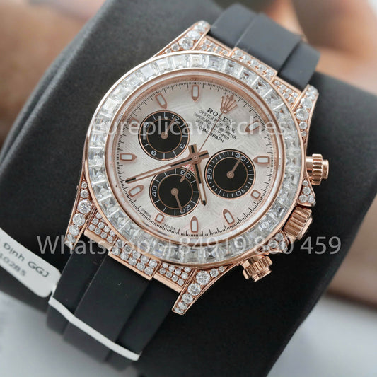 롤렉스 데이토나 M126535TBR-0002 Custom Watch 1:1 Best Clone Moissanite and gold