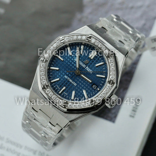 오데마 피게 15451ST.ZZ.1256ST.03 Custom Watch 1:1 Best Clone Moissanite Bezel