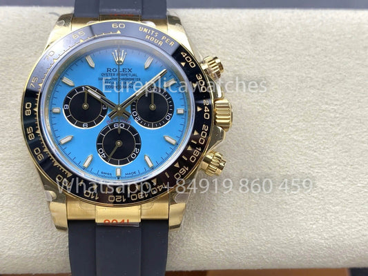 تم تصميم جهاز Cosmograph M126518LN QF 1:1 من خلال الاتصال بـ Tiffany Dial.
